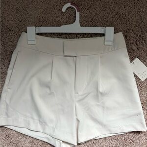 a new day White High-Waist Tailored Pleat Front Shorts